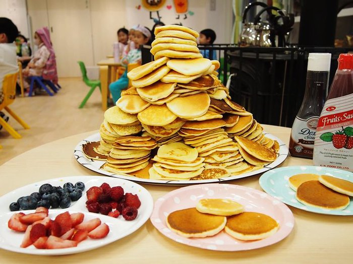 pancake パンケーキパジャマパーティー つくば 英語幼稚園